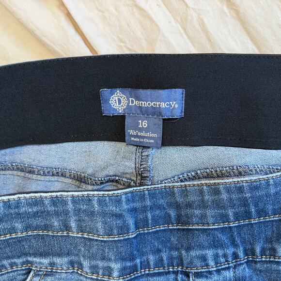 Democracy "Ab"Solution Boho Wide Leg High-Rise Jeans Size 16 - Picture 11 of 12